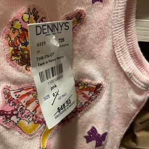 Adorable glitter patch fancy Nancy boutique tank top